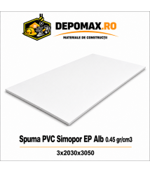 Placa rigida PVC Simopor EP Alb 0.45 g/cm3, 3x2030x3050 mm Placa rigida PVC Simopor EP Alb 0.45 g/cm3, 3x2030x3050 mm